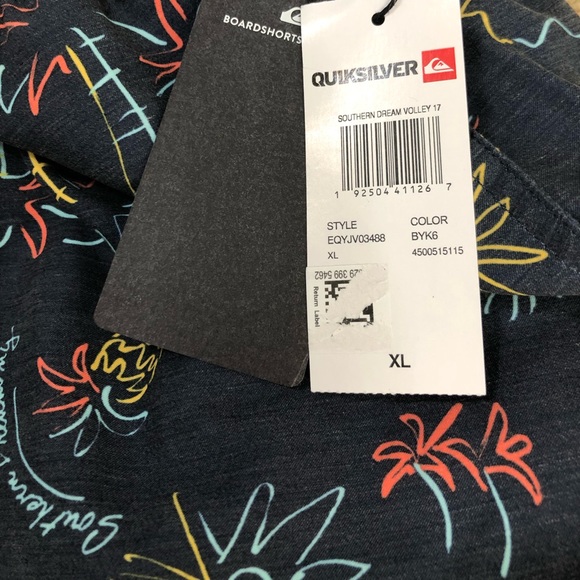 NWT Quicksilver Men’s Volley Swim Trunks - Picture 4 of 7